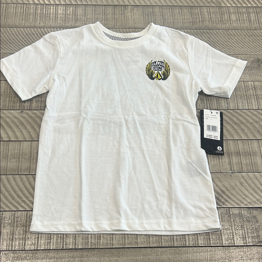 Volcom White Kids Tee with Graphic